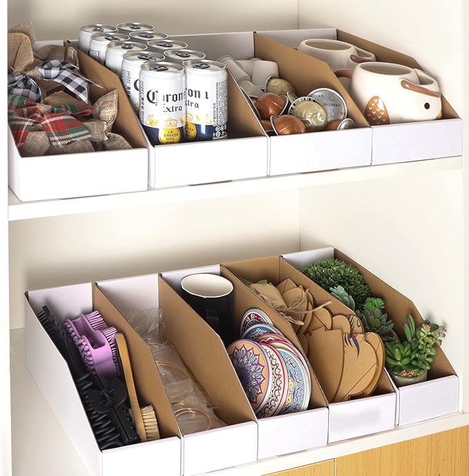 EXYGLO Cardboard Storage Bins Assorted Sizes, 35 Mixed Pack Cardboard Boxes