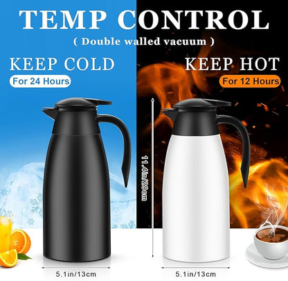 Norme 2 Pcs Thermal Coffee Carafe Insulated Stainless Steel Coffee Carafe