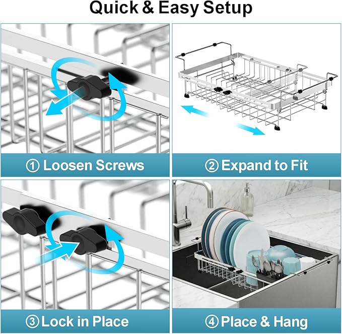 GSlife Over Sink Dish Drying Rack