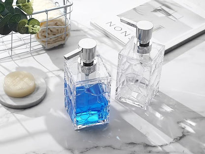 2 Pack Clear Rust Proof Soap Dispenser, Acrylic Plastic Hand Soap Lotion