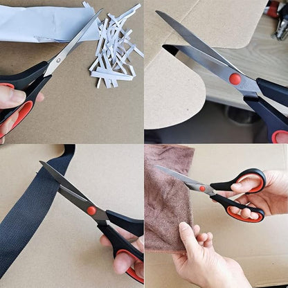 Scissors, 8.5 Inch Ultra Sharp Shears, Comfort-Grip Handles Household