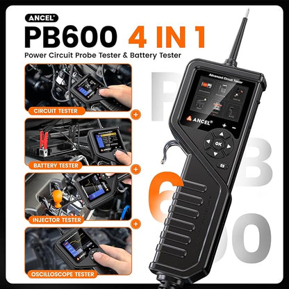 ANCEL PB600 Power Circuit Probe Tester and Battery Tester, 12V 24V Automotive