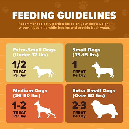 Sweet Potato Chews for Dogs- 100% All-Natural Single Ingredient Dog Treats- Crispy & Crunchy, Hypoallergenic, Grain Free, Easy to Digest, Perfect for Dogs of All Breeds and Sizes, 8 oz