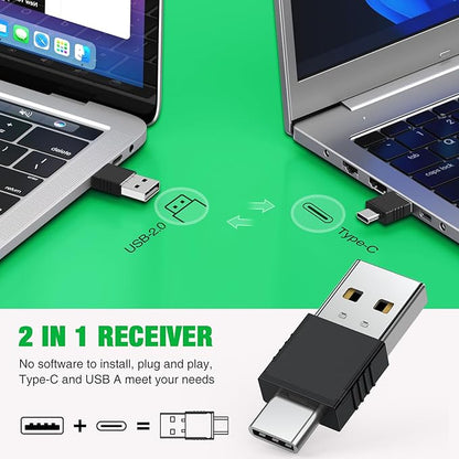 2 in 1 USB Type C Rechargeable Presentation Clicker