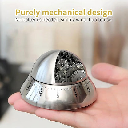 Mechanical Kitchen Timer, Wind Up 60 Minutes Manual Countdown