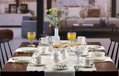 Villeroy & Boch Manoir Salad Plate, Premium Porcelain, Made in Germany, 8.25in, White