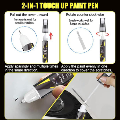 XNA Santorini Black/Ultimate Black(2103/2183/1AG/PEL) for Jaguar Touch Up Paint, 2 in 1 Car Scratch Remover with Pen Tip and Brush, Exact Color-Matched for Car Paint Scratch Repair, Quick & Easy Fix Chips and Nicks