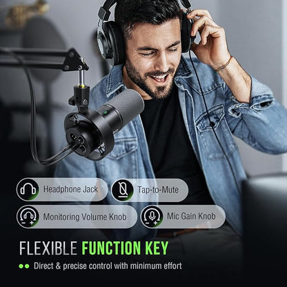 FIFINE Dynamic Microphone, XLR/USB Podcast Recording PC Microphone