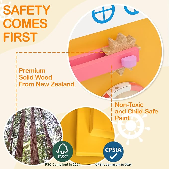 Monläurd® Wooden Ship Activity Wall Panel