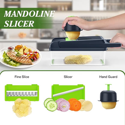 HomeHacks Vegetable Chopper Vegetable Cutter, 15 in 1 Kitchen Gadget, Onion