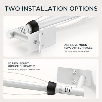 FORIOUS Paper Towel Holder Under Cabinet, Single Hand Operable