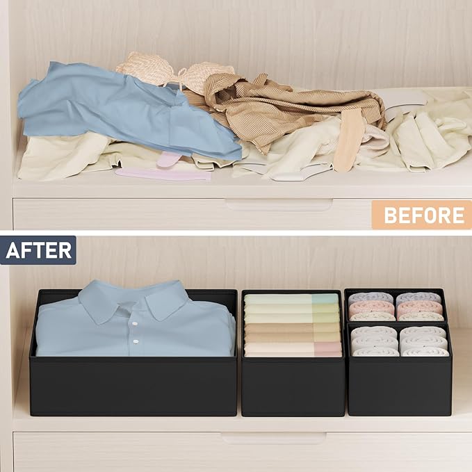 DIMJ Drawer Organizer Clothes Storage