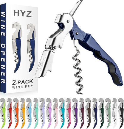 HYZ 2-Pack Wine Opener Waiter Corkscrew, Professional Wine Key