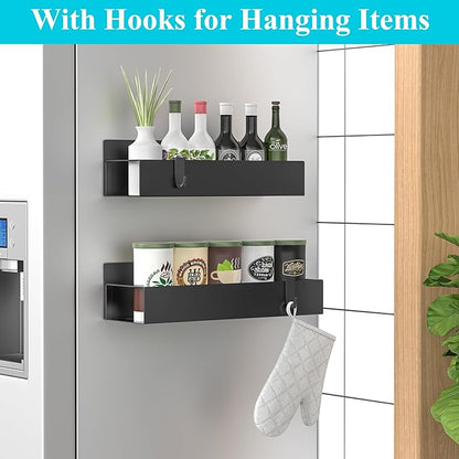 HuggieGems 2 Pack Magnetic Spice Storage Rack Organizer