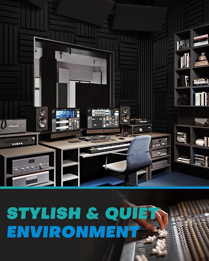 50Packs Curved Sound Proof Foam Panels