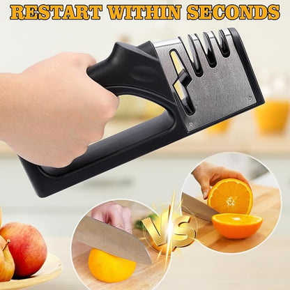 4-in-1Manual Knife Sharpener Suitable