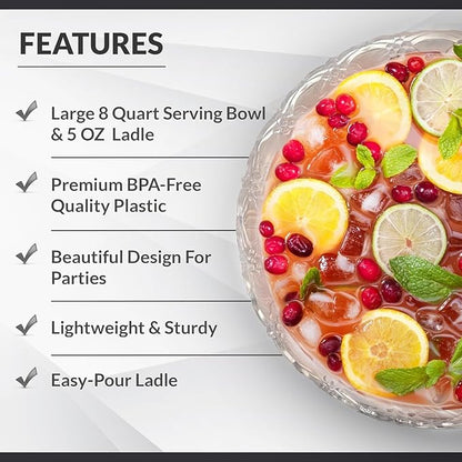 S.G Premium Quality Plastic Punch Bowl