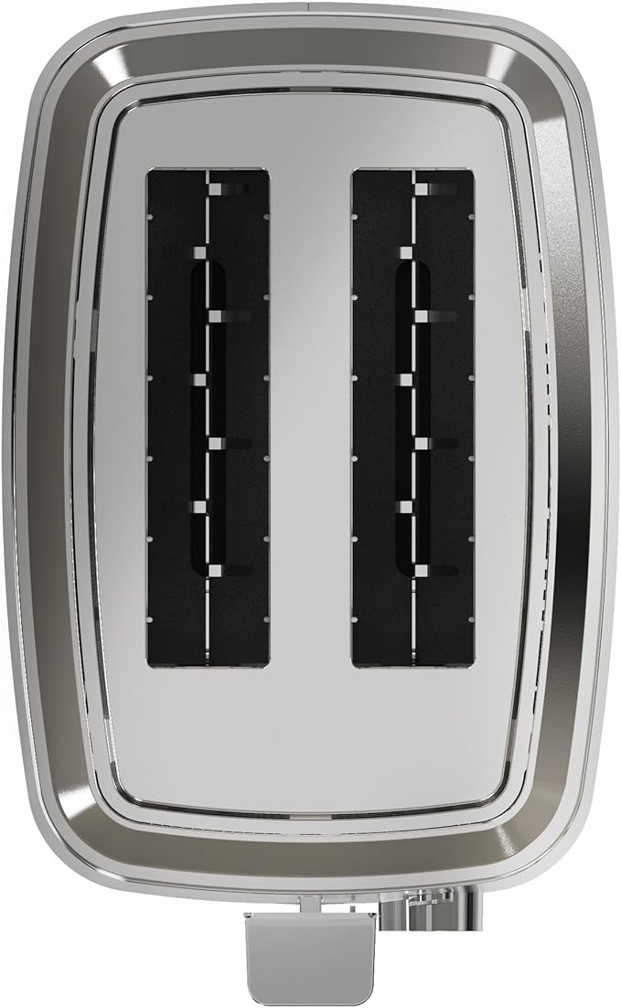 GE 2 Slice Black Stainless Steel Toaster, Extra Wide Slots