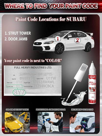 WCH Sapphire Blue Pearl Car Touch Up Paint for Subaru, Color Accurate Two-In-One Car Paint Scratch Repair Pen, Professional Scratch Remover for Vehicles Chips and Nicks Scuff