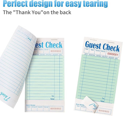 40 Pack/2000 Tickets Guest Checks Books