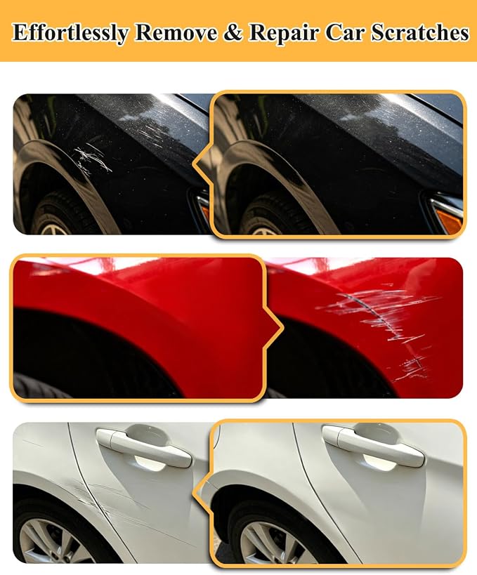 Rapid Red Metallic D4 Touch up Paint for Ford OEM Color Match Car Scratch Repair Kit for Nicks & Chips Scratches Quick & Easy Paint Fix 2-In-1 Car Scratch Remover Pen