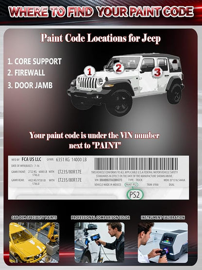 PGE/GGE Mojito Car Touch Up Paint for Jeep, Color Accurate Two-In-One Car Paint Scratch Repair Pen, Professional Scratch Remover for Vehicles Chips and Nicks Scuff