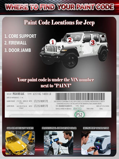PXJ/KXJ Diamond Black Crystal Pearl Car Touch Up Paint for Jeep, Color Accurate Two-In-One Car Paint Scratch Repair Pen, Professional Scratch Remover for Vehicles Chips and Nicks Scuff