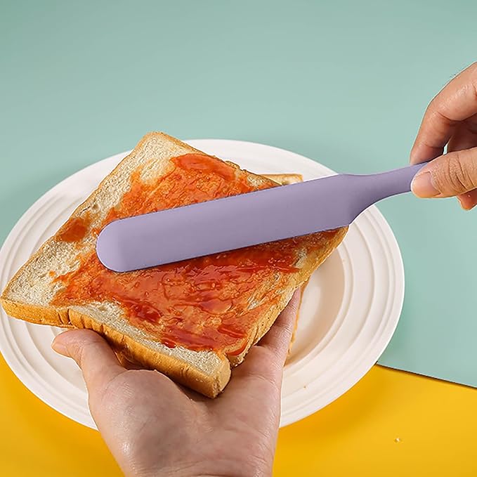 4 Pcs Silicone Jar Spatula Long Handle Kitchen Spatulas