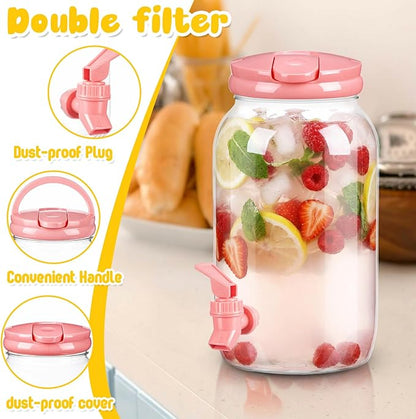 Havawish 2 Pcs 1 Gallon Plastic Beverage Dispenser