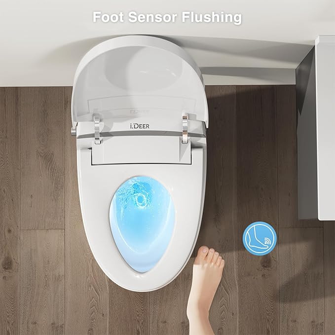 Smart Toilet with Heated Seat & Auto Flush, 1.1/1.6 GPF One Piece Tankless