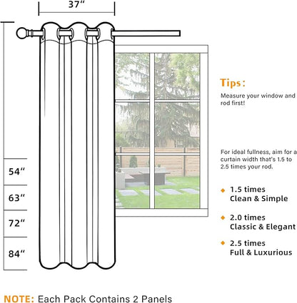 100% Blackout Curtains 84 Inch Length