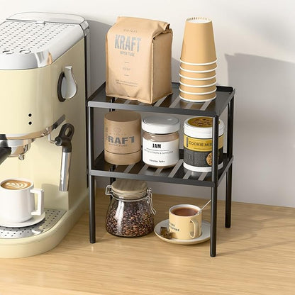 Cabinet Organizer Shelf, 2 Tier Kitchen Cabinet Organizer