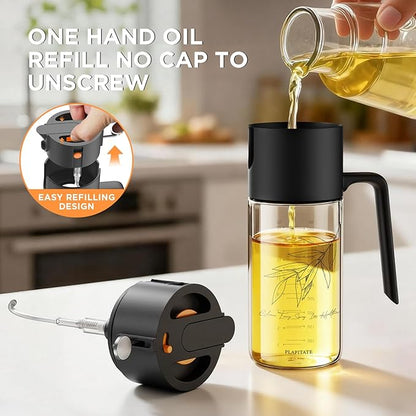 PLAPITATE 2Pcs 17oz Premium Olive Oil Sprayer