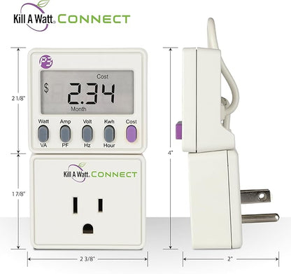 Kill A Watt Connect P4498 Electricity Usage Monitor Power Consumption Meter