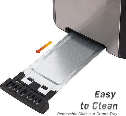 4 Slice Long Slot Stainless Steel Toaster