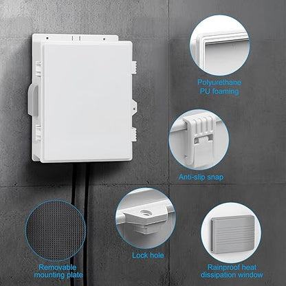 Outdoor Waterproof Electrical Junction Box, ABS Water Resistant Enclosure
