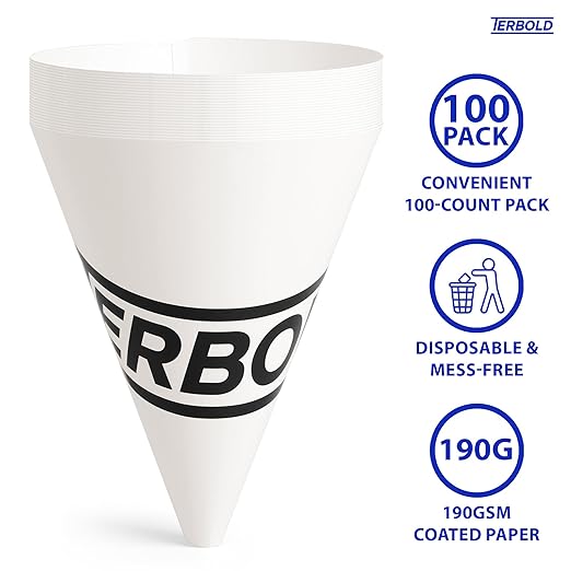 100pcs Disposable Paper Funnels