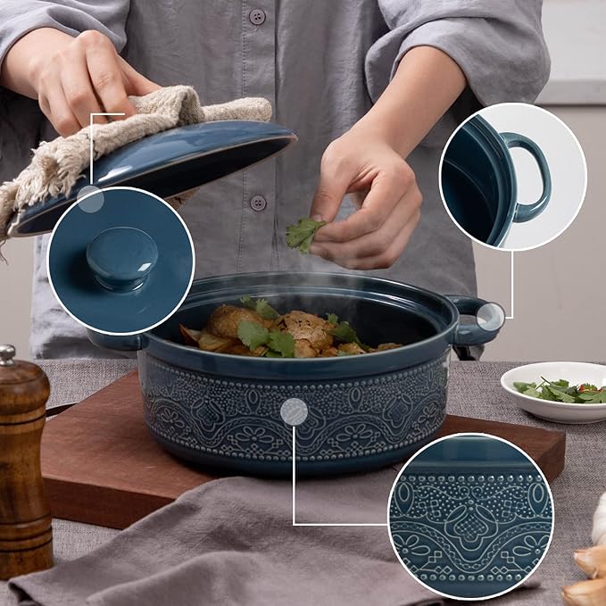 FUN ELEMENTS Lace Emboss Casserole Dish