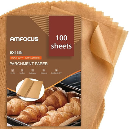 Parchment Paper Sheets, 9x13 In Non-Stick Precut Baking Parchment