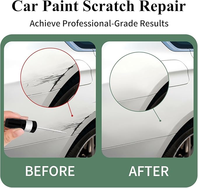 Oxford White(Z1) Touch Up Paint For Ford Exact Match-Chips and Nicks 2 in 1 Car Paint Pen Scratch Rapair for Explorer/Ranger/Escape/Edge/F-150/Mustang/Transit