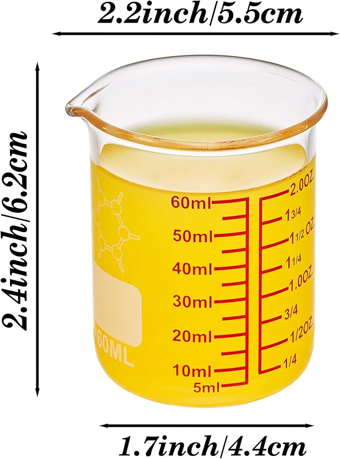 High Borosilicate Glass Measuring Cup-V-Shaped Spout，Glass Measuring Beaker