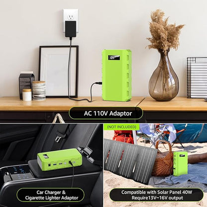 Powkey 88.8Wh Portable Power Station | 65W AC Camping & Home Backup