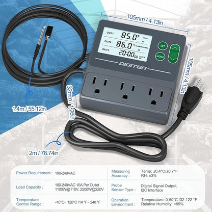 DIGITEN Temperature and Humidity Controller