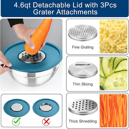 TeamFar Mixing Bowls with Lids,