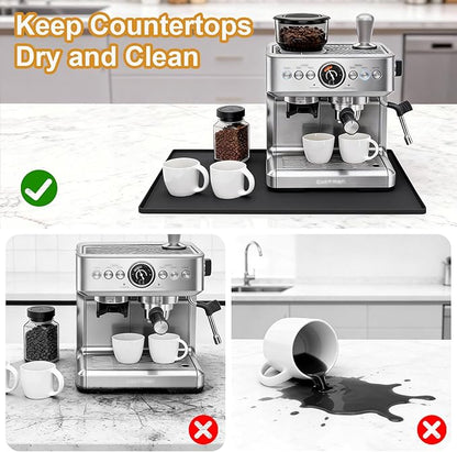 Silicone Coffee Mat, Eco-friendly, Hygienic Drying Pad, Leak-Proof and Non-Slip