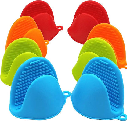 NEPAK 4 Pairs Silicone Cooking Pinch Grips Oven Mitts Potholder