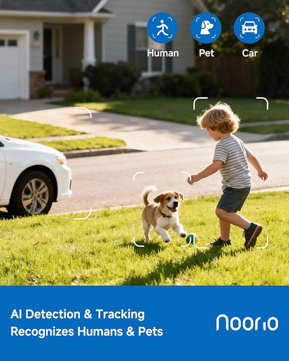 Noorio Security Cameras Wireless Magnetic, 2K+ Indoor Outdoor Camera