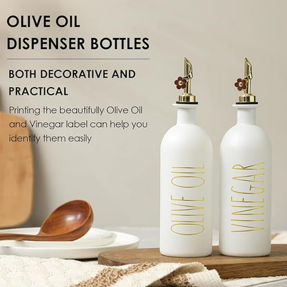 HOMCDALY 16oz Olive Oil Dispenser Bottles