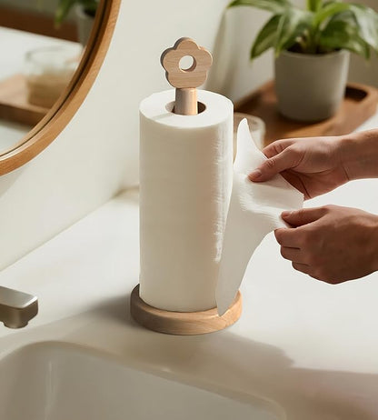 KitchLife Cute Wooden Paper Towel Holder
