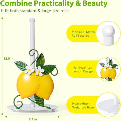 Lemon Paper Towel Roll Holder Countertop